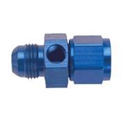 Blue -6AN Inline Fuel Pressure Gauge Adapter-1/8" Port