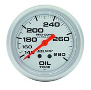 Auto Meter 4441 Ultra-Lite Mechanical Oil Temperature Gauge, 2-5/8