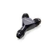 Y Fitting Block, 6 AN Male, All 3 Ends, Black