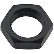 Bulkhead Fitting Nut, 8 AN, Aluminum, Black Anodized