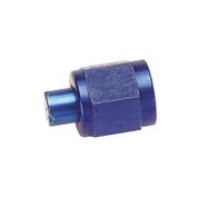 Aluminum Flare Fitting Cap, Blue, -4 AN