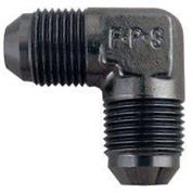 Aluminum Flare Union Fitting, 90 Degree, -3 AN Black