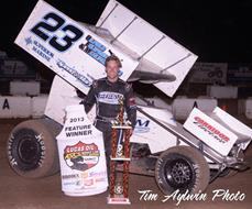 Seth Bergman thrills with Lucas Oil ASCS victory at Salina