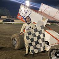 Boulton Earns First Triumph of the Season in Borrowed Sprint Car