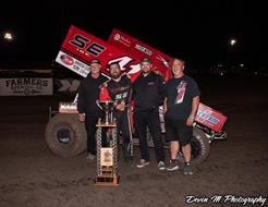 Dominic Scelzi Records 50th Career Sprint Car Victory and Takes KWS/NARC Points Lead