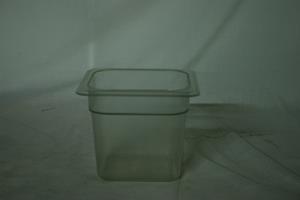 Clear Plastic Regular Temp 1/6 Pan 6" deep