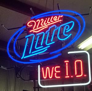 Miller Lite WE ID Neon Sign