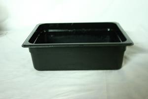 Black Plastic Regular Temp Half Pan 4" deep