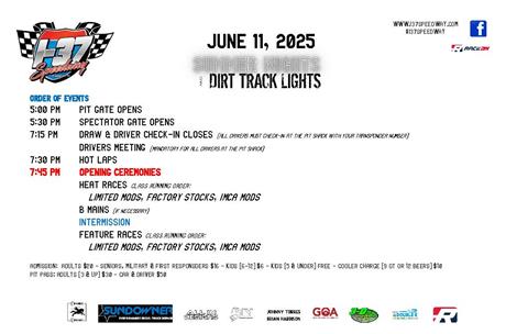 Summer Nights and Dirt Track Lights Wednesday Night Mini-Series Night 1!