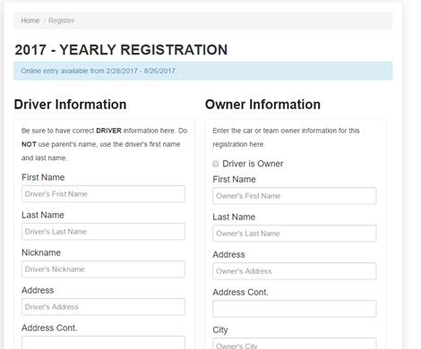 Get your Online Registration filled out to save some time this year!