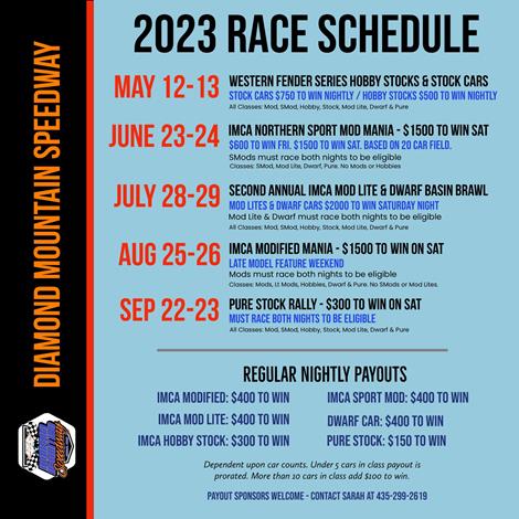 2023 Season Flyer Published