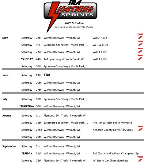 2026 Preliminary Schedule Release
