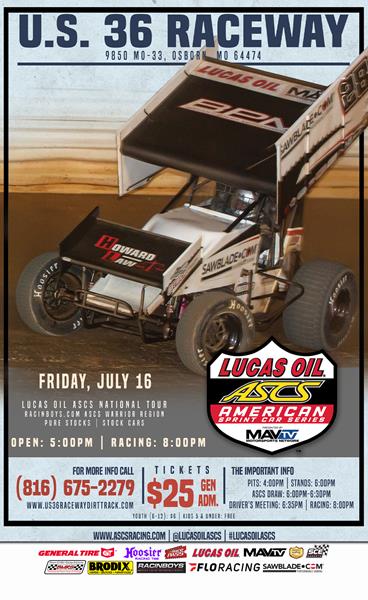Electric Lucas Oil American Sprint Car Series Points Battle Rolls Into U.S. 36 Raceway