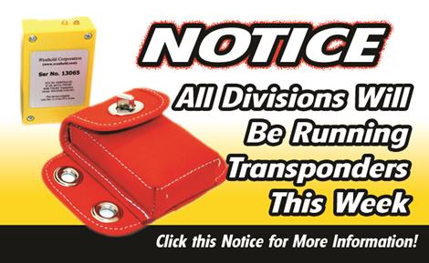 Transponders will be used in all Divisions 11-13-21