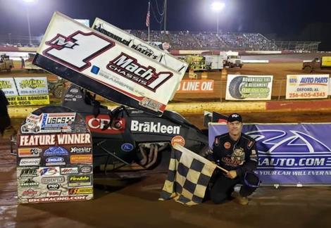 Mark Smith high-side hustles to 2020 USCS win #13 at Talladega Short Track on Sunday