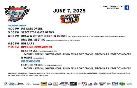 June 7th; Schweaty Balls 3!  Race Day Info!