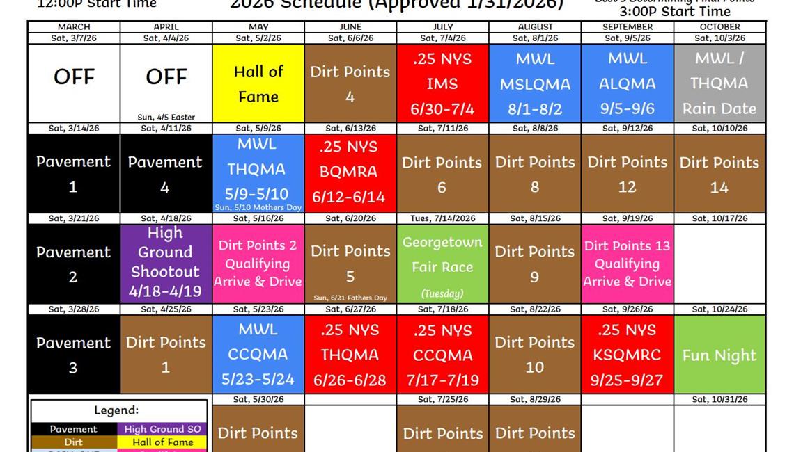 2026 Schedule
