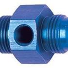 Inline Fuel Pressure Adapter, -6 AN to -6 AN w/ 1/8Inch NPT, Blue