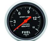 Auto Meter 3411 Sport-Comp Mech Fuel Pressure Gauge, 15 psi, 2-5/8