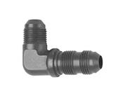 Fragola 483304BL AN Flare Bulkhead Fitting, -4 AN, 90 Degree Black