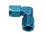 Swivel Coupler Fitting 90 Degree Blue -6AN