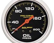 Auto Meter 5422 Pro-Comp Mechanical Oil Pressure Gauge, 200psi, 2-5/8