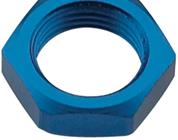 Bulkhead Fitting Nut, 8 AN, Aluminum, Blue Anodized