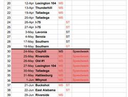 2024 Schedules have been released