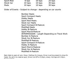 Order of Events for Hub City Rumble