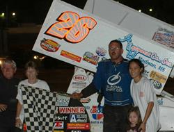 Marshall Skinner visits O'Reilly USCS victory lane
