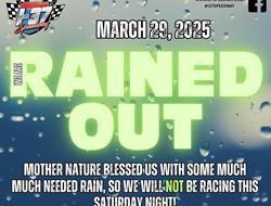March 29th; Spring Green IS RAINED OUT!  No racing