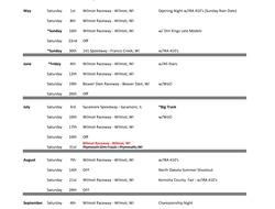 2021 Schedule