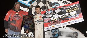 NASCAR’s Larson Takes Advantage of Rare Dirt