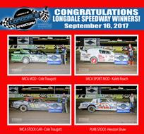 Longdale Speedway Crowns McDonald, Maddox, Adams and Scruggs Champions