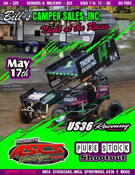 ASCS Warrior Region and Pure Stock Shootout Headline May 17