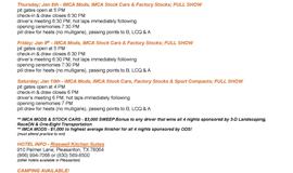 Texas Showdown RACE INFO!