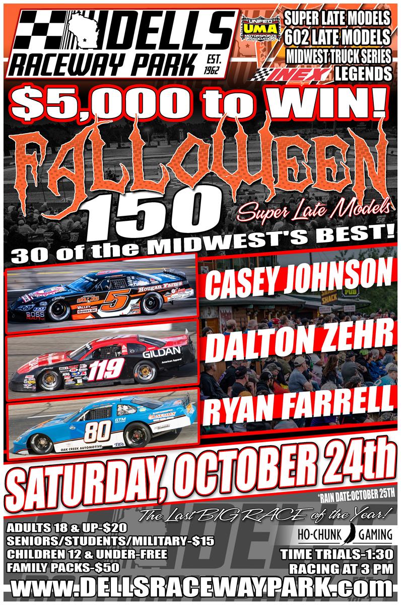 Champions to be Crowned at Falloween 150