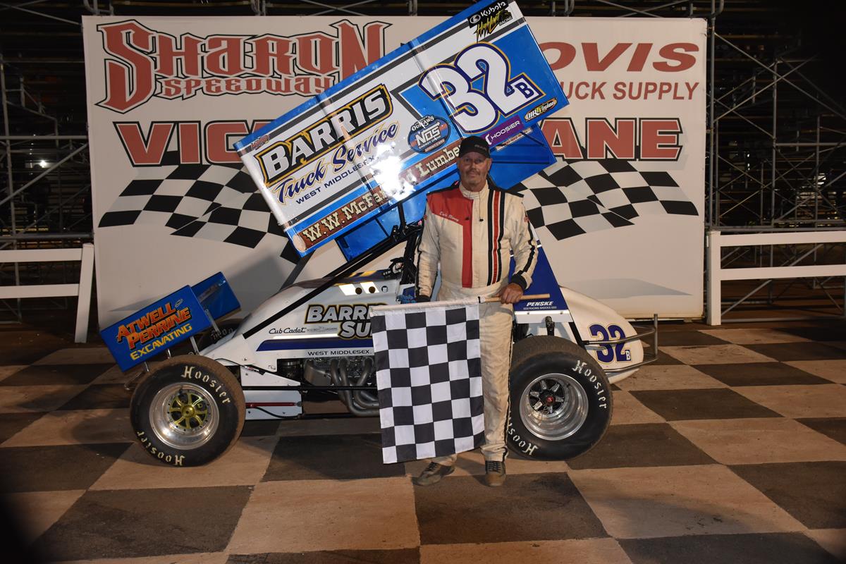 HOMETOWN SPRINT CAR VICTORY FOR DALE BLANEY IS HIS 1ST OF 2024 AT SHARON; 1ST FOR PERKINS IN STOCKS; HOLDEN (RUSH MODS) & GABRIELSON (Econo Mods)
