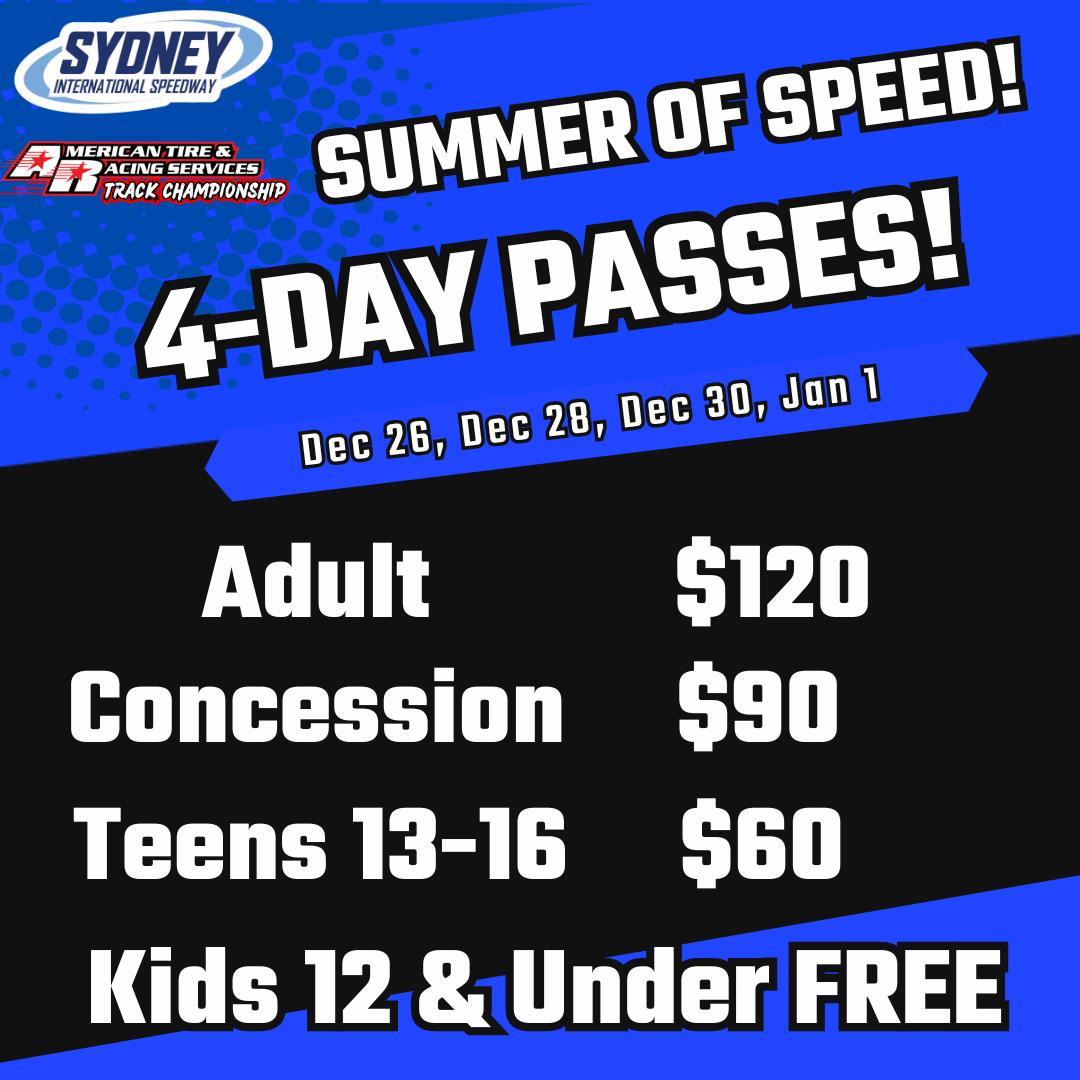 Summer of Speed 4-Day Passes