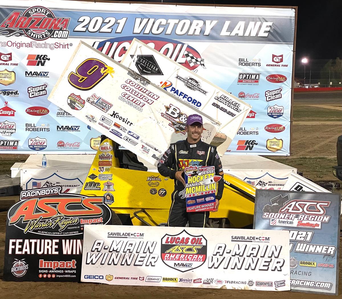 Hagar, Schudy capture opening-night wins in 11th annual Hockett-McMillin Memorial at Lucas Oil Speedway