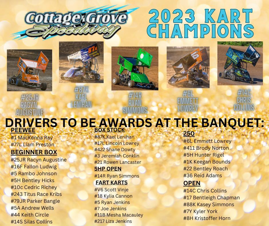 CONGRATULATIONS TO ALL OF OUR KART CHAMPIONS!!