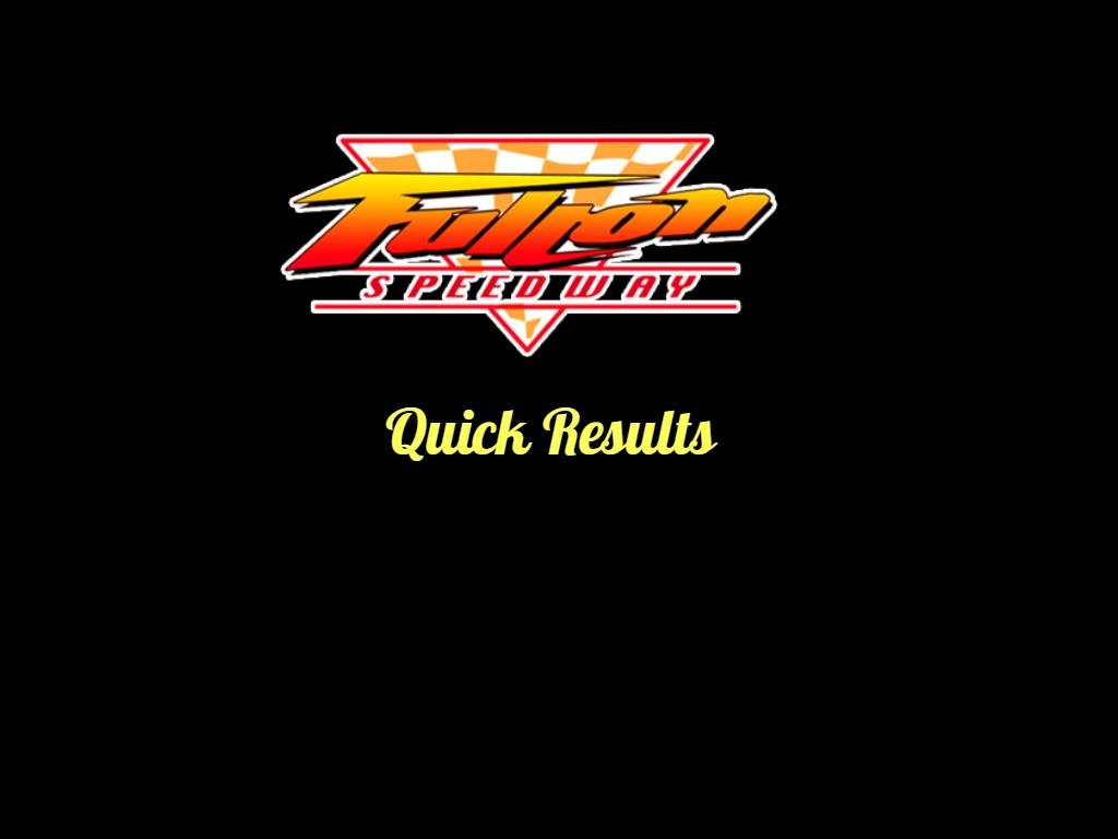 Fulton Speedway June 28 Quick Results