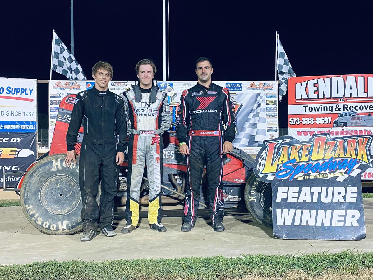 Mario Clouser Continues Winning Ways in POWRi WAR at Lake Ozark Speedway