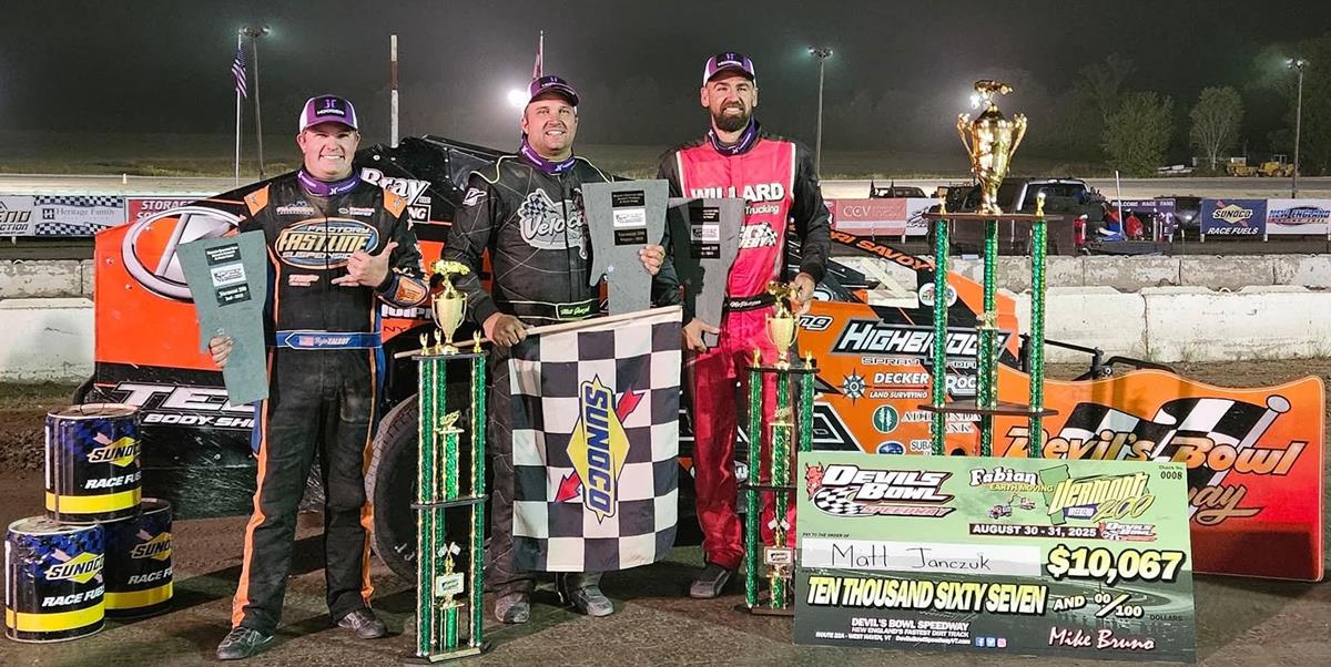 Matt Janczuk Scores Third Straight Fabian Earth Moving Vermont 200 Win
