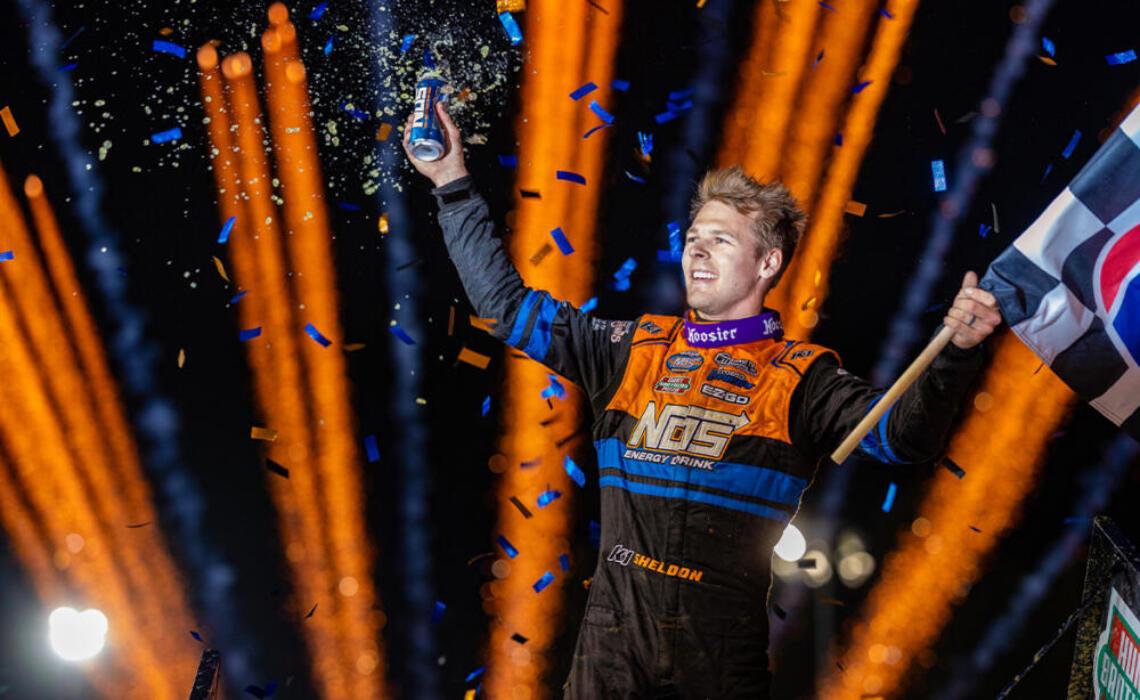 SHELDON HAUDENSCHILD WHEELS FROM 16TH TO VICTORY ON NIGHT ONE OF SAGE FRUIT SKAGIT NATIONALS