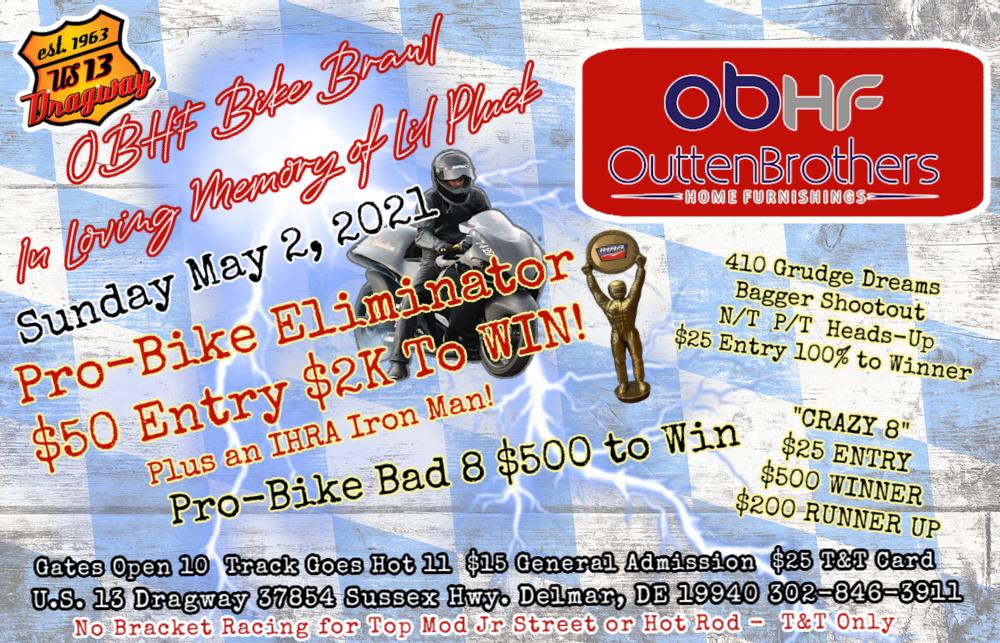 Outten Brother's Home Furnishings Bike Brawl This Sunday At US 13!