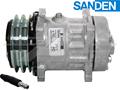 OE Sanden Compressor SD7H15 - 125mm, 2 Groove Clutch 12V
