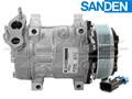 OE Sanden Compressor SD7H15 - 119mm, 6 Groove Clutch, 12V