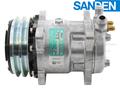OE Sanden Compressor SD5S14 - 133mm, 2 Groove Clutch 24V