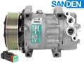 OE Sanden Compressor SD7H15 - 119mm, 8 Groove Clutch 24V